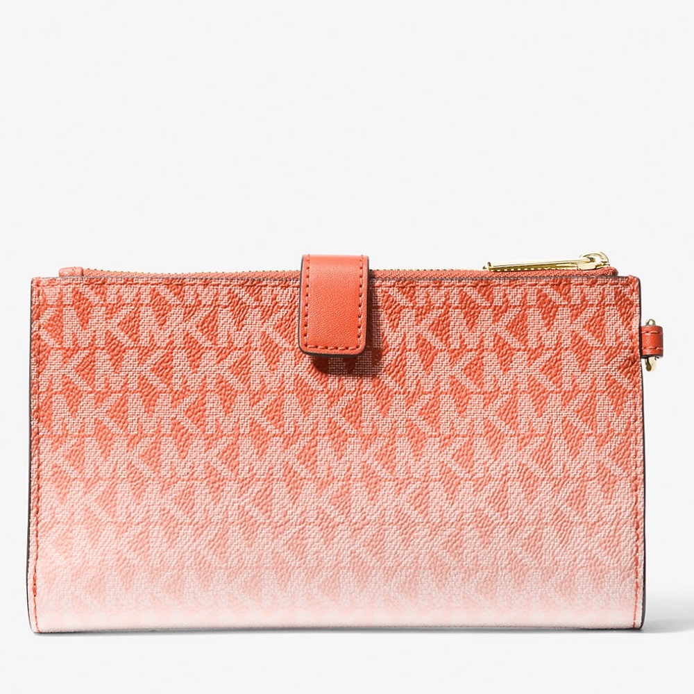 Michael Kors Jet Set Large Ombré Signature Logo Wristlet Smartphone Holder Wall - Picture 3 of 16